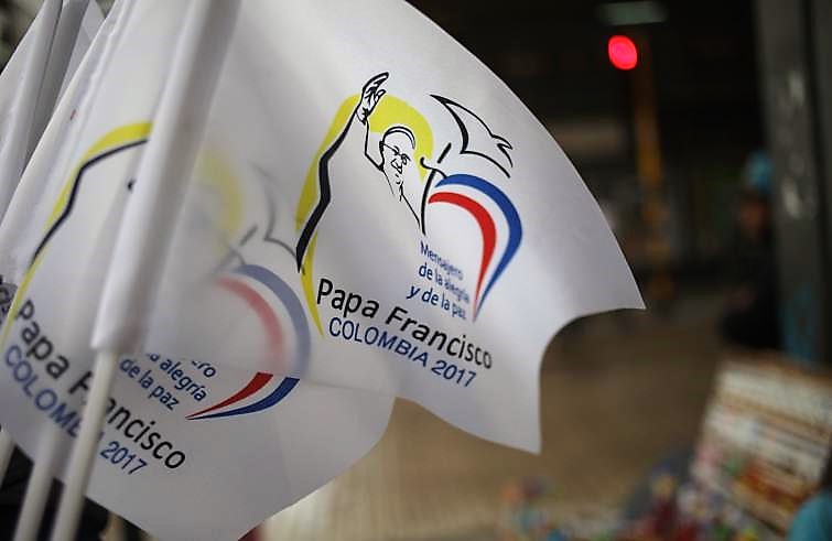 Bandiera papa francesco colombia