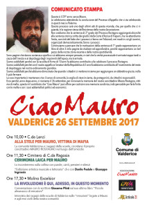Comunicato stampa Ciao Mauro 2017