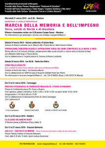 Programma Libera Bergamo marzo 2018-2