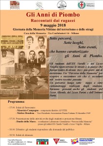 Casa della Memoria - Locandina 9 maggio 2018 - 2