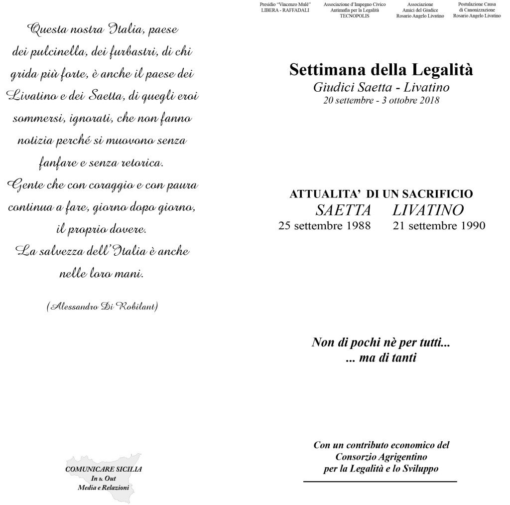 In ricordo dei giudici Saetta – Livatino