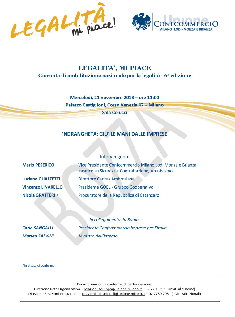 LegalitàMiPiace2018 Programma