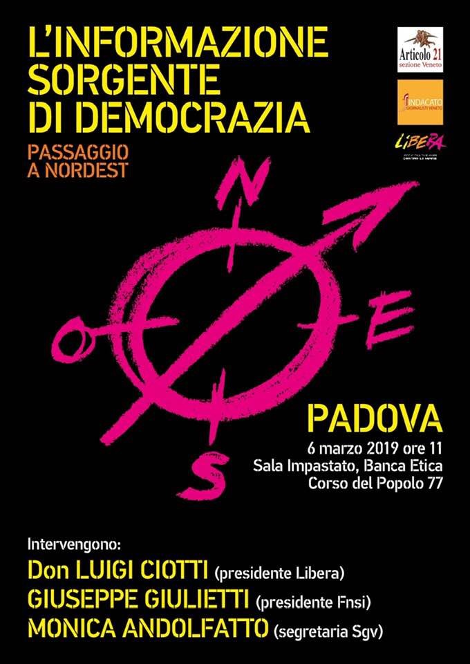 Padova, «I giornalisti siano scorta mediatica delle comunità minacciate»