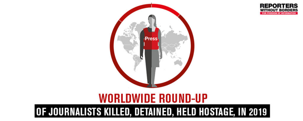 Rsf: 49 giornalisti uccisi in tutto il mondo nel 2019