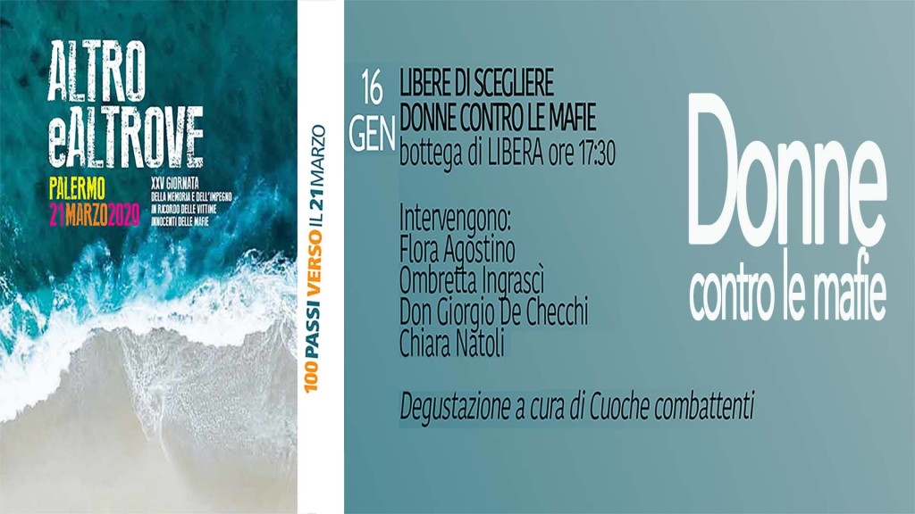 Palermo 16 gennaio, “Libere di scegliere: donne contro le mafie”