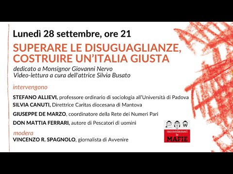 Raccontiamoci le mafie 2020. Day 2: Superare le disuguaglianze, costruire un’Italia giusta