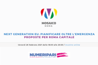 NEXT GENERATION EU PIANIFICARE OLTRE LEMERGENZA proposte per roma capitale