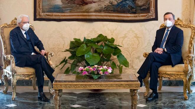 Mattarella e draghi al quirinale