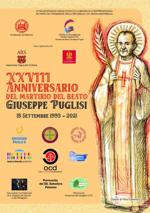 28° Anniversario del martirio del Beato Giuseppe Puglisi, il programma delle iniziative