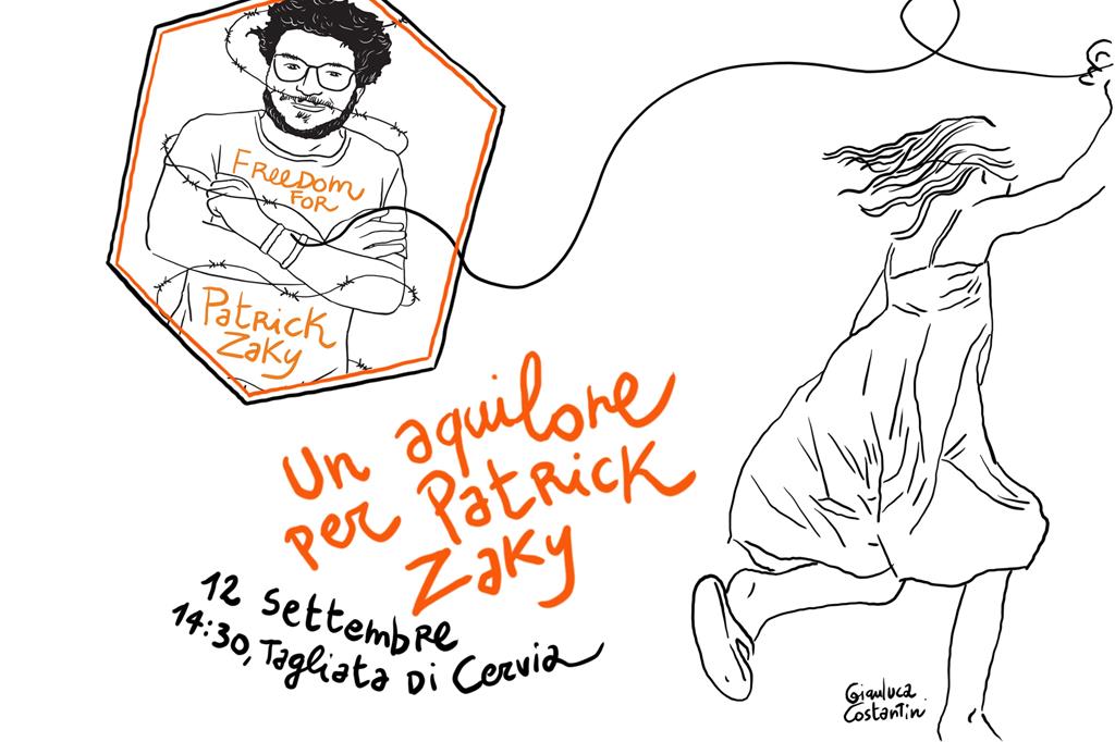 Aquiloni per Patrick Zaki e per i diritti umani, il 12 settembre a Tagliata di Cervia