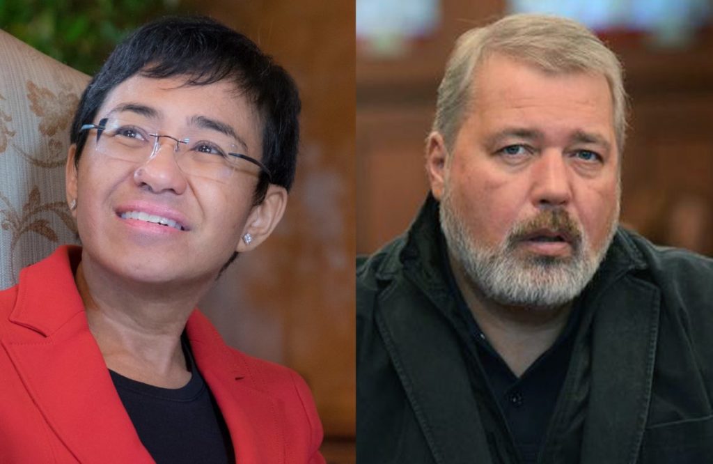 Maria Ressa e Dmitry Muratov