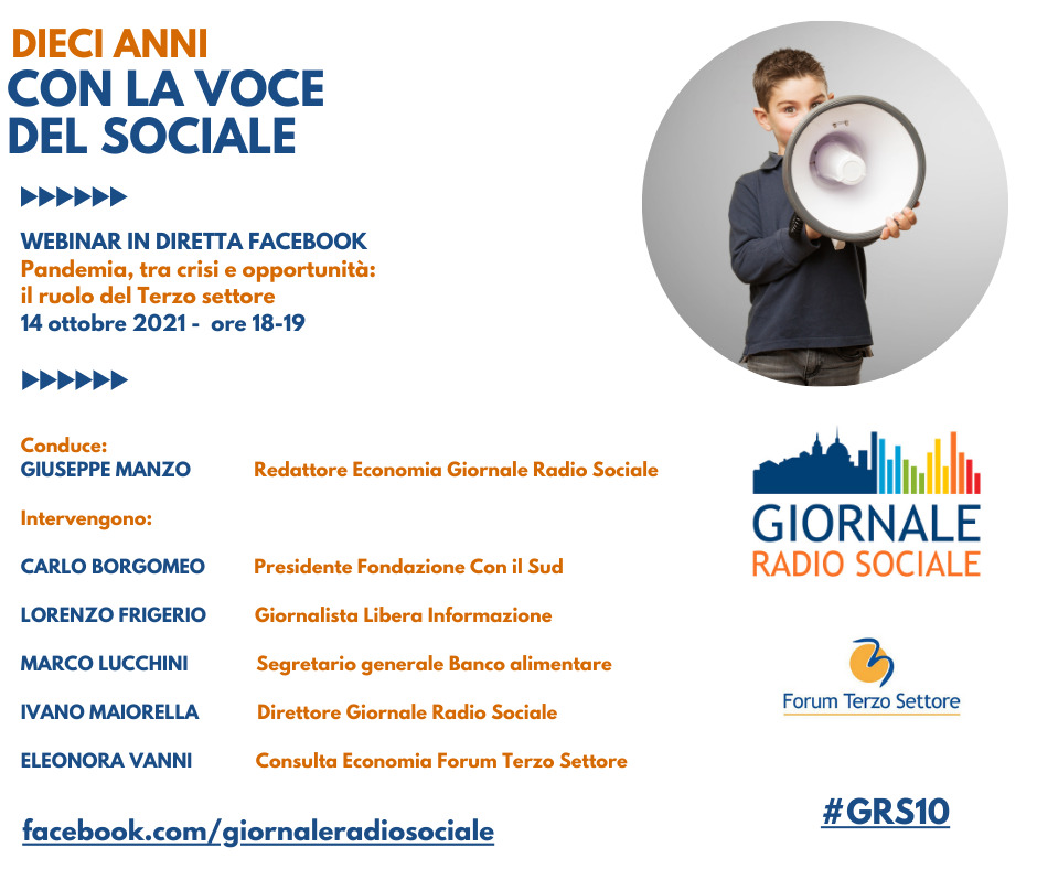 Webinar Giornale Radio Sociale 14 ottobre