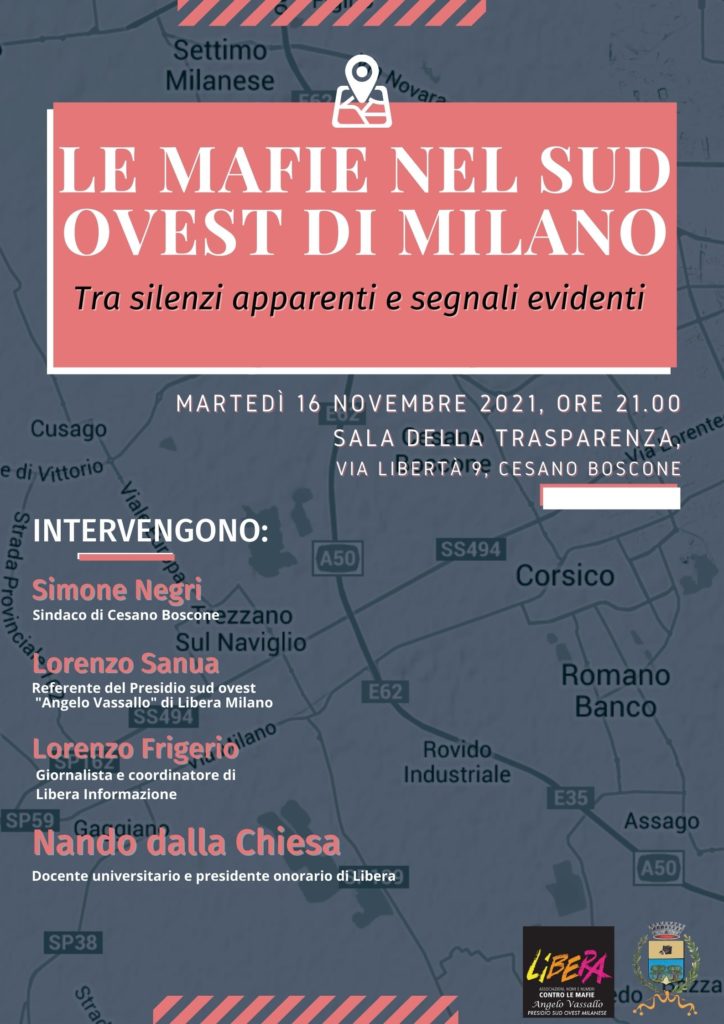 Libera MI Presidio Sud Ovest MI 16 novembre
