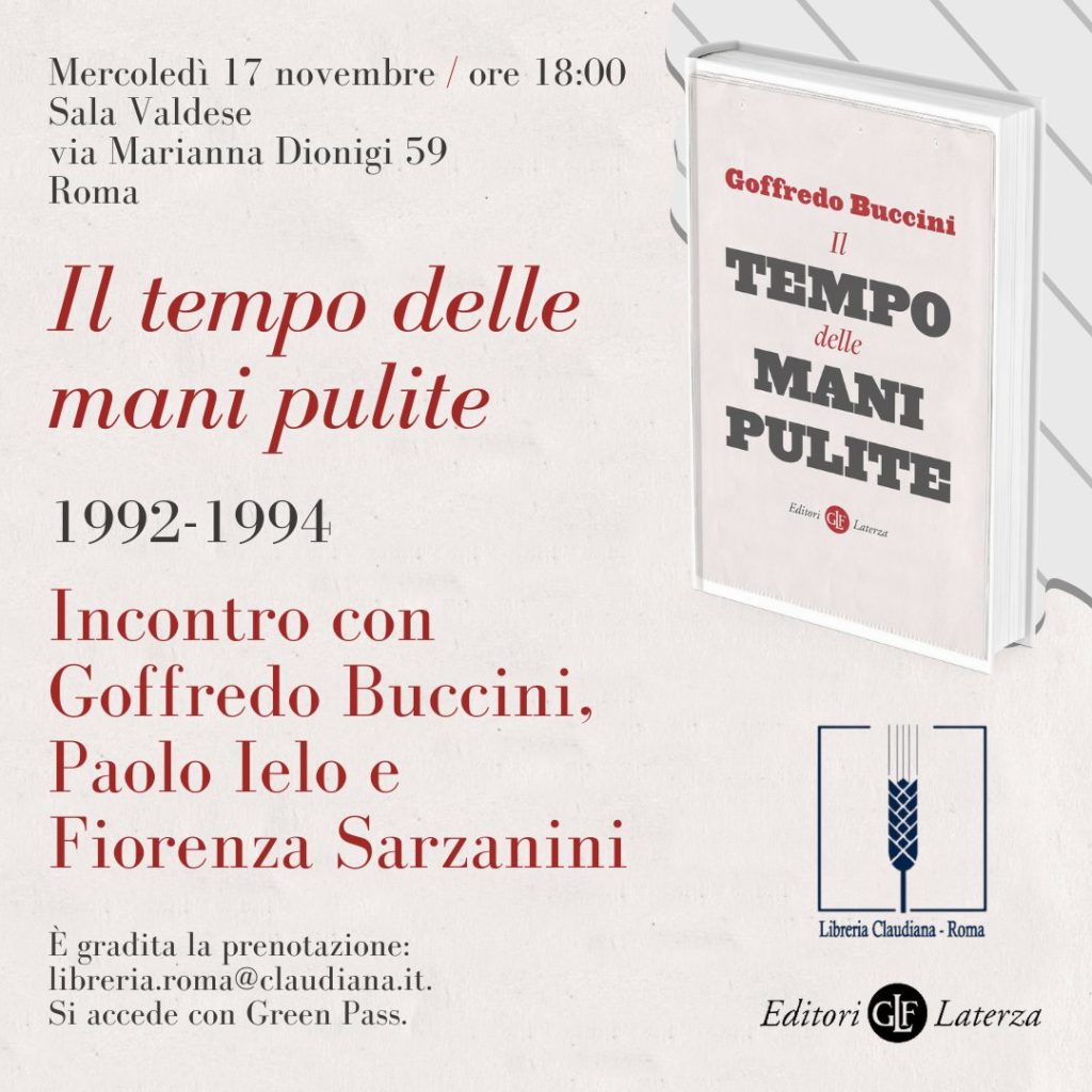 Roma 17 novembre, “Il tempo delle mani pulite”