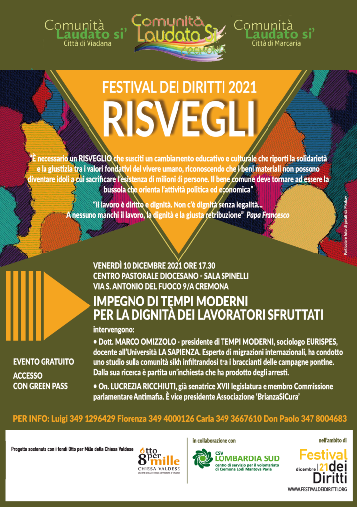 Tavola pace cremona omizzolo ricchiuti