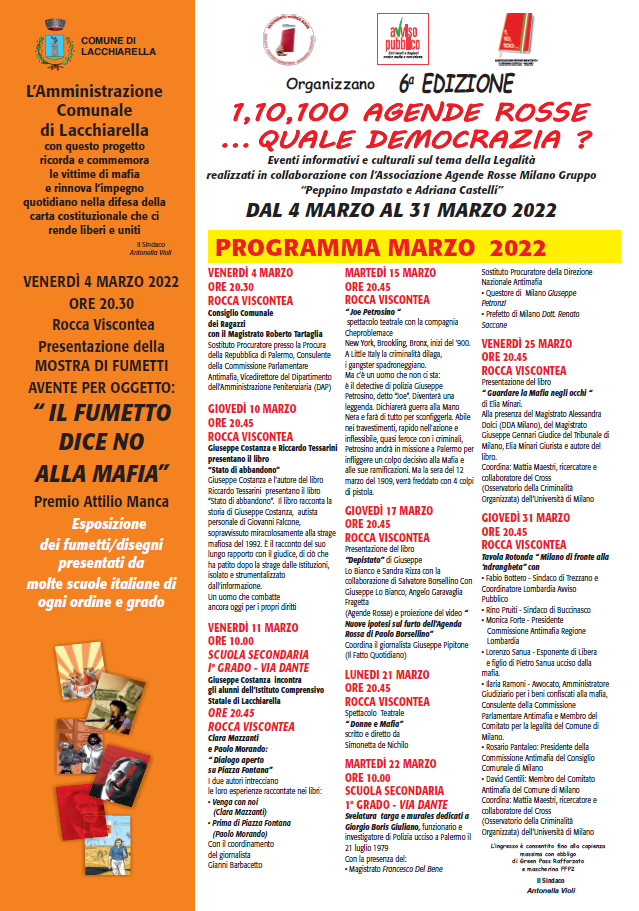 Agende rosse sesta edizione