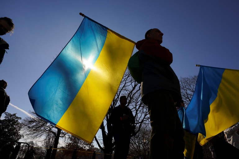 Ukraine flags