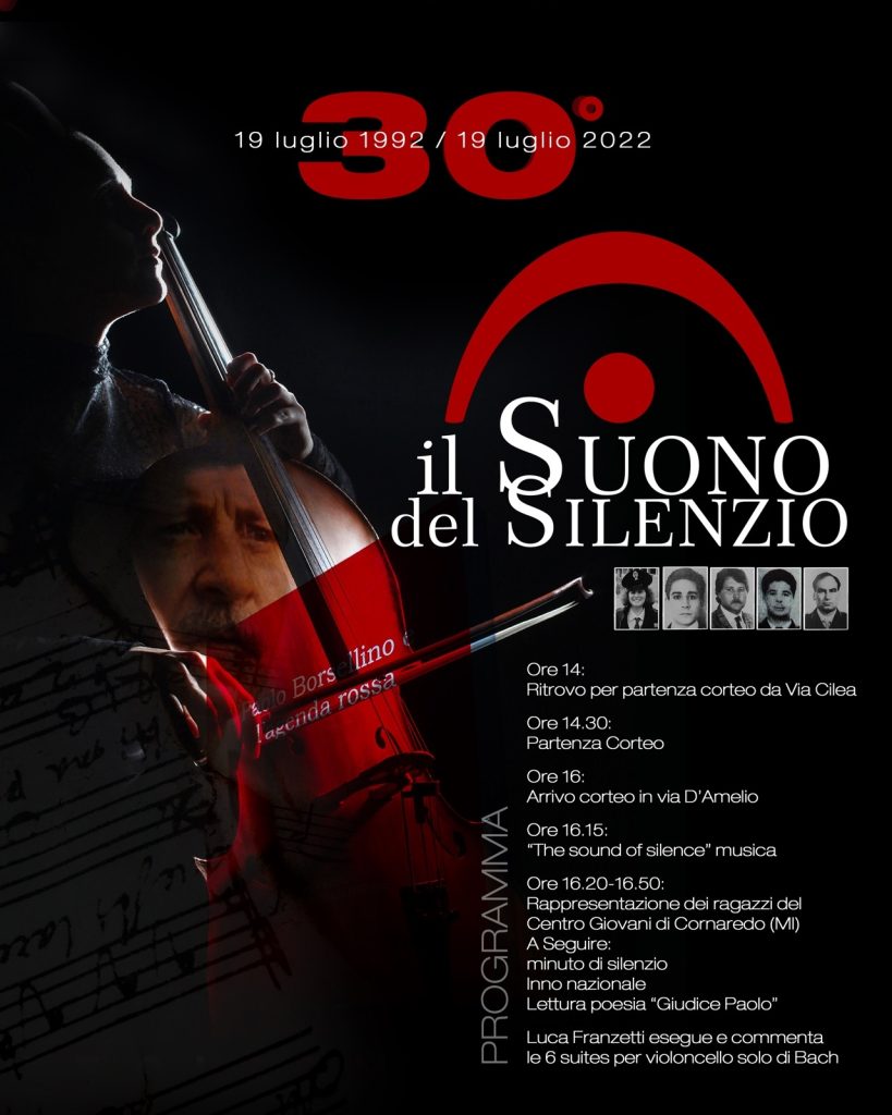 Palermo 19 luglio 2022: XXX anniversario della strage di via D’Amelio