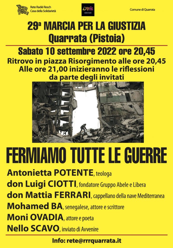 Manifesto marcia 2022 rrrquarrata
