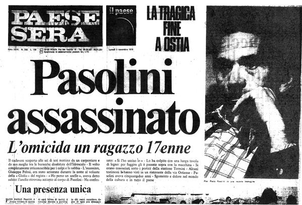 Pier paolo Pasolini Paese Sera