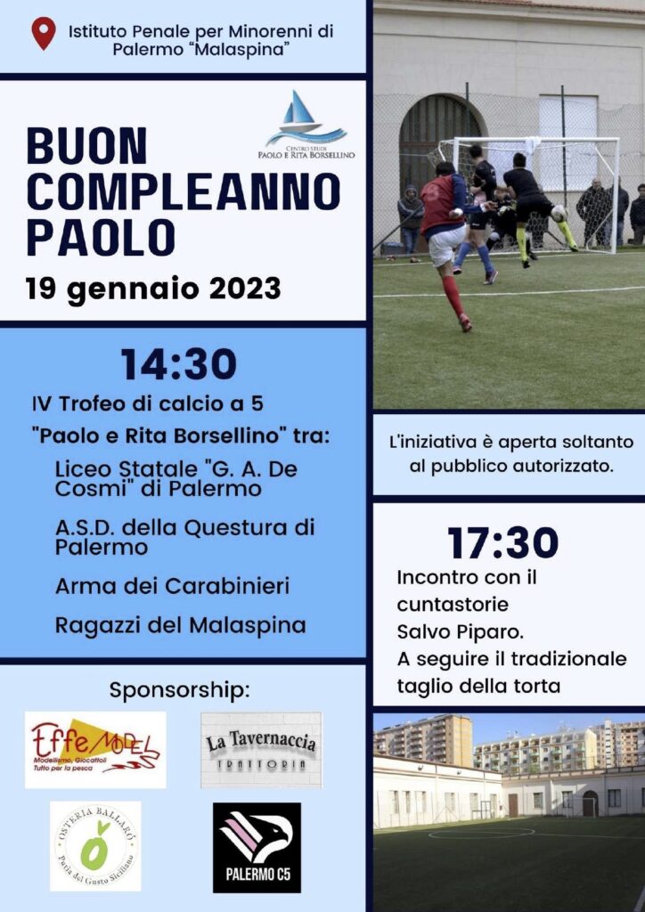 Locandina compleanno di paolo borsellino
