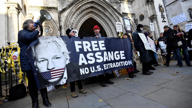 Assange manifestazione