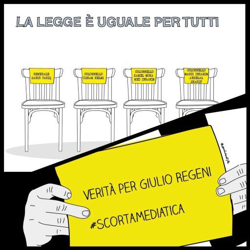 Scorta mediatica Giulio Regeni