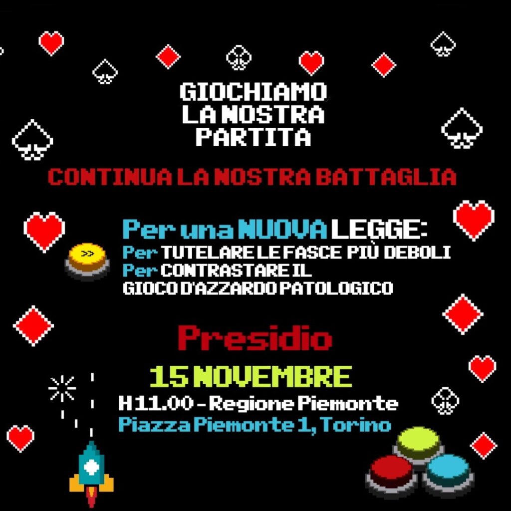 Presidio vs azzardo piemonte