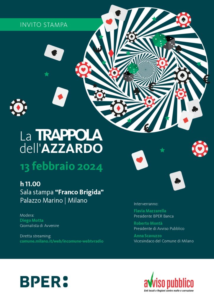 Invito La trappola dell'azzardo ConferenzaStampa