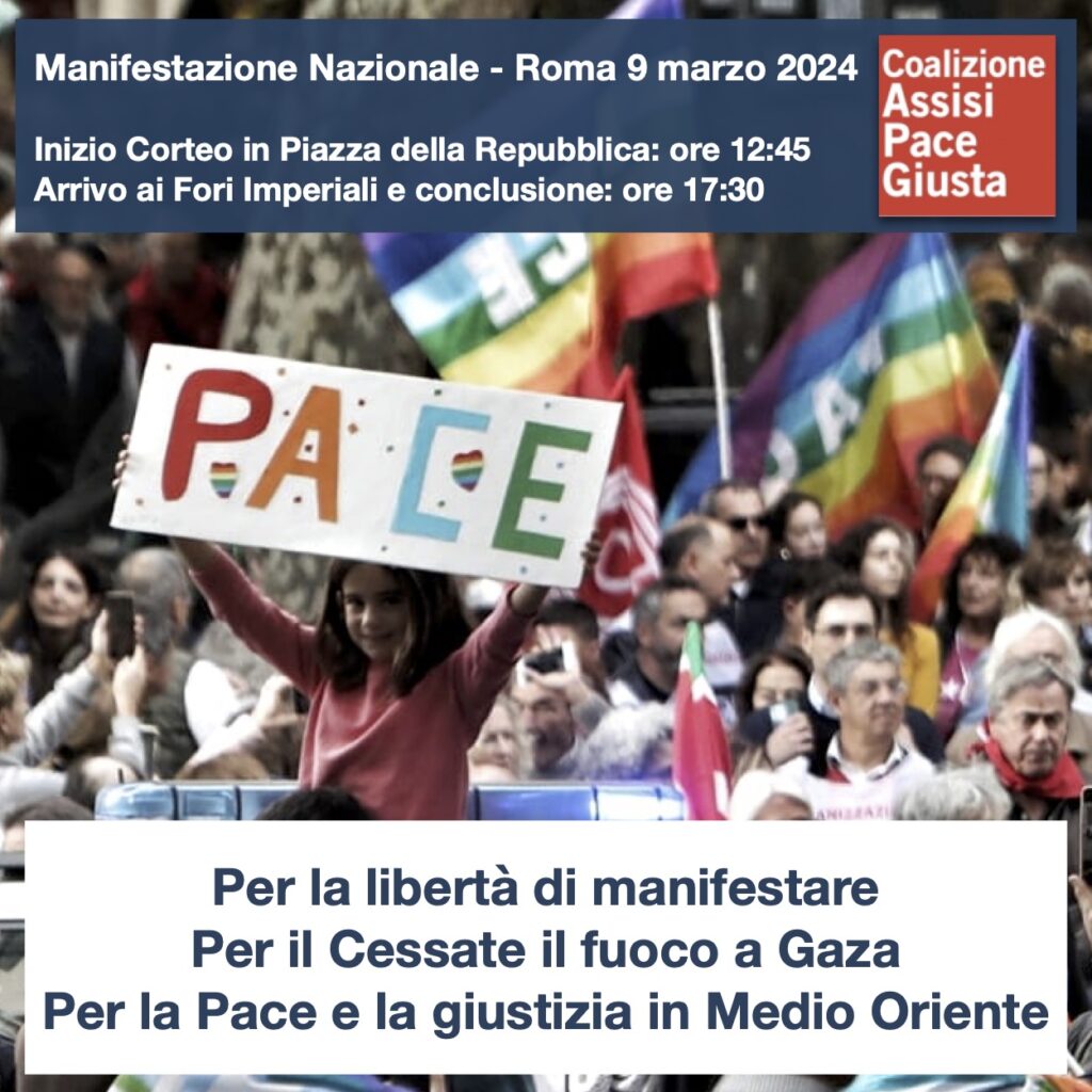IG Manifestazione Pace Palestina 9 marzo