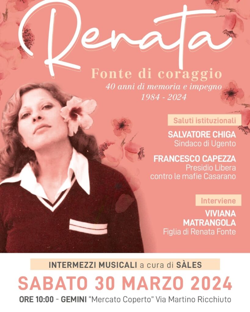 Ugento Renata Fonte 30 marzo