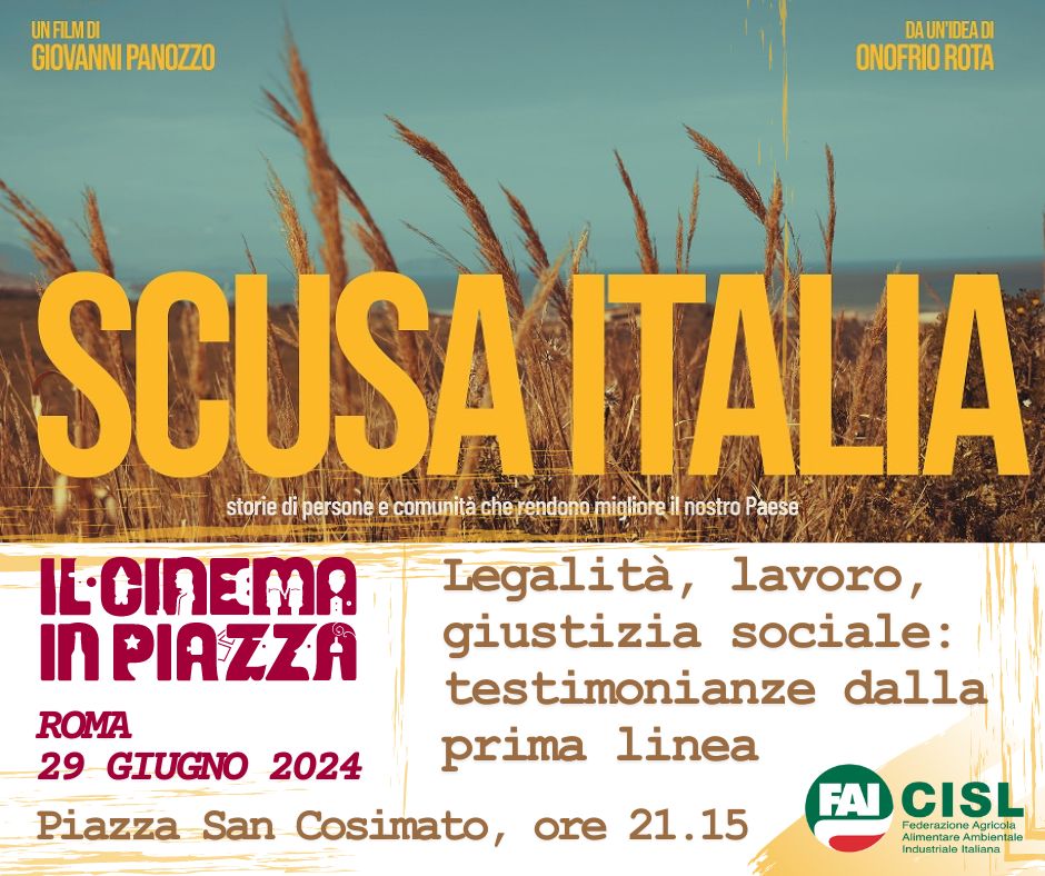Card Fai Cisl Cinema in Piazza 29 giugno