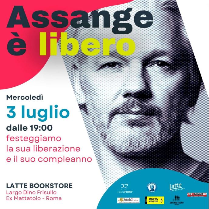 Assange roma 3 luglio