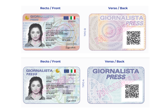 Press Card bozzetti pilota