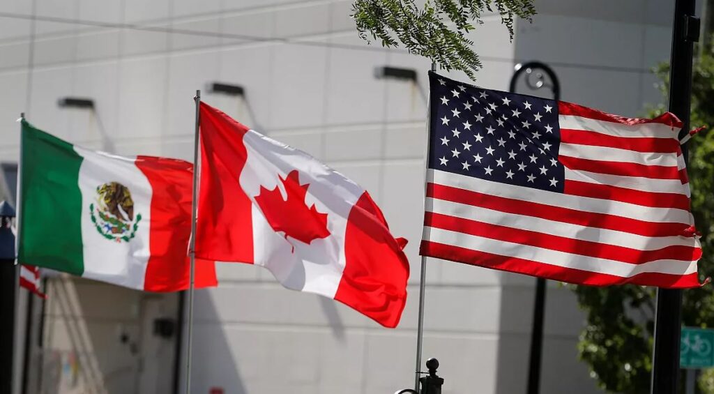 Bandiere usa canada