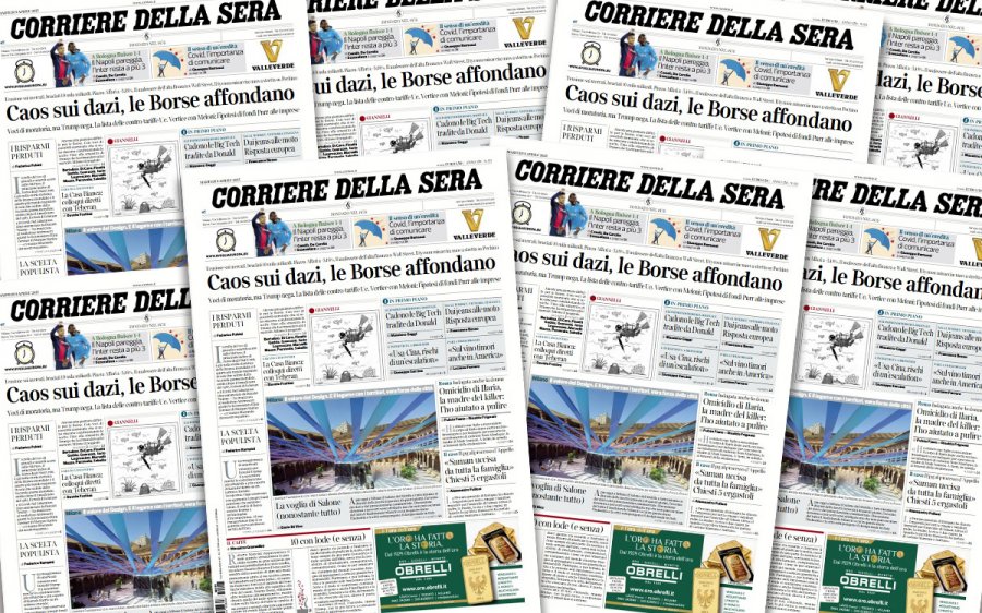 Cover corriere 8 aprile