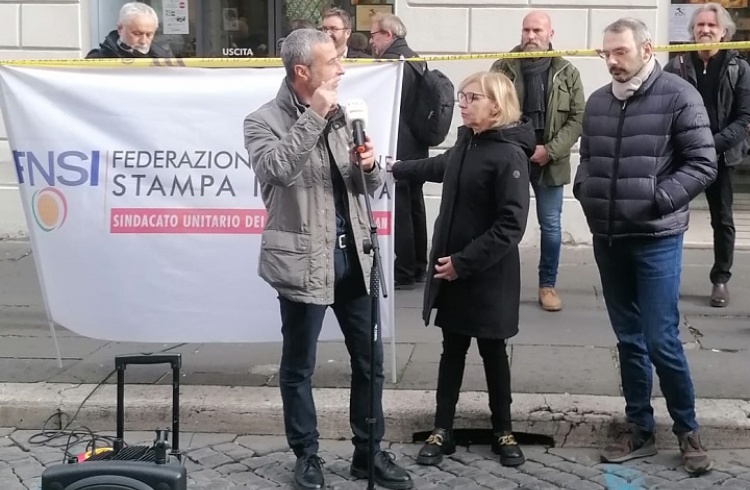 Fnsi manifestazione roma