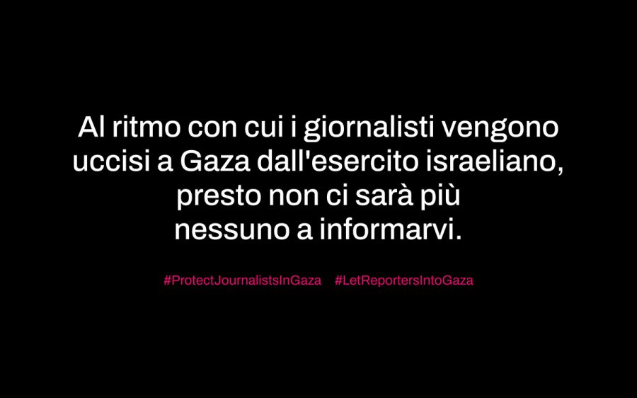 Gaza, 200 organi di stampa di tutto il mondo in protesta contro l’uccisione dei cronisti nella Striscia