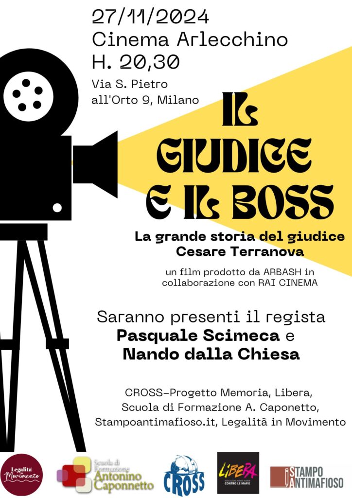 Locandina 27 marzo il giudice e il boss
