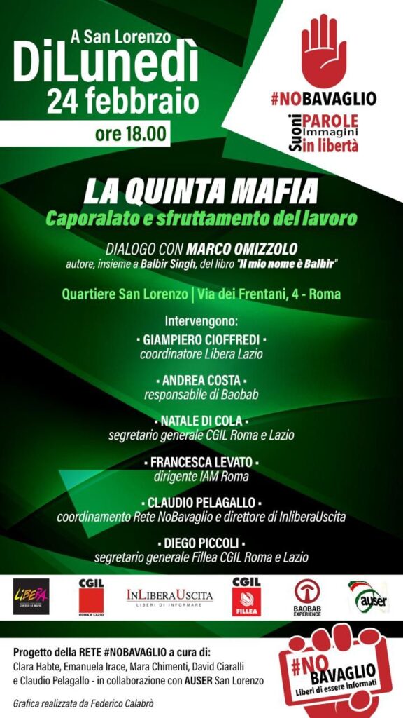 Lunedi 24 roma nobavaglio