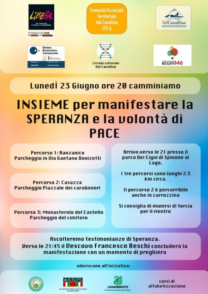 Pace manifestazione 23 giugno