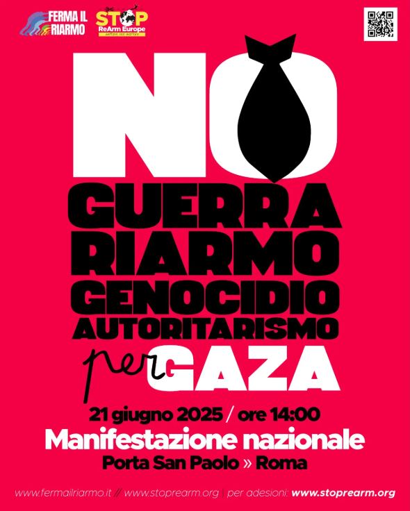 Stop riarm europe 21 giugno