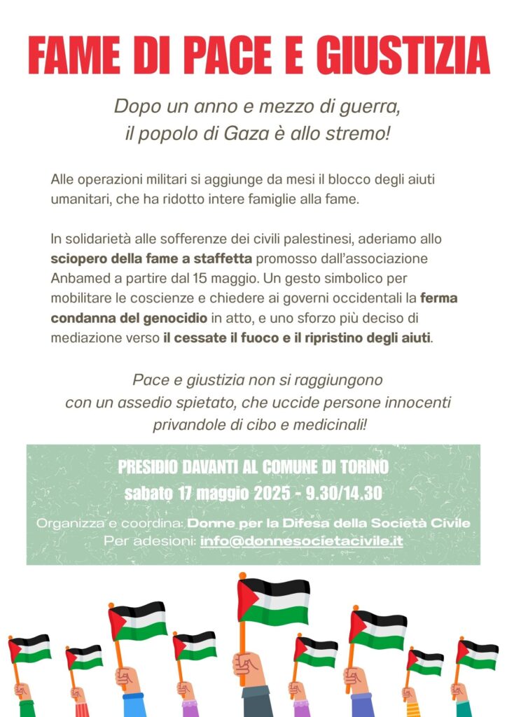 Torino sciopero fame 17 maggio