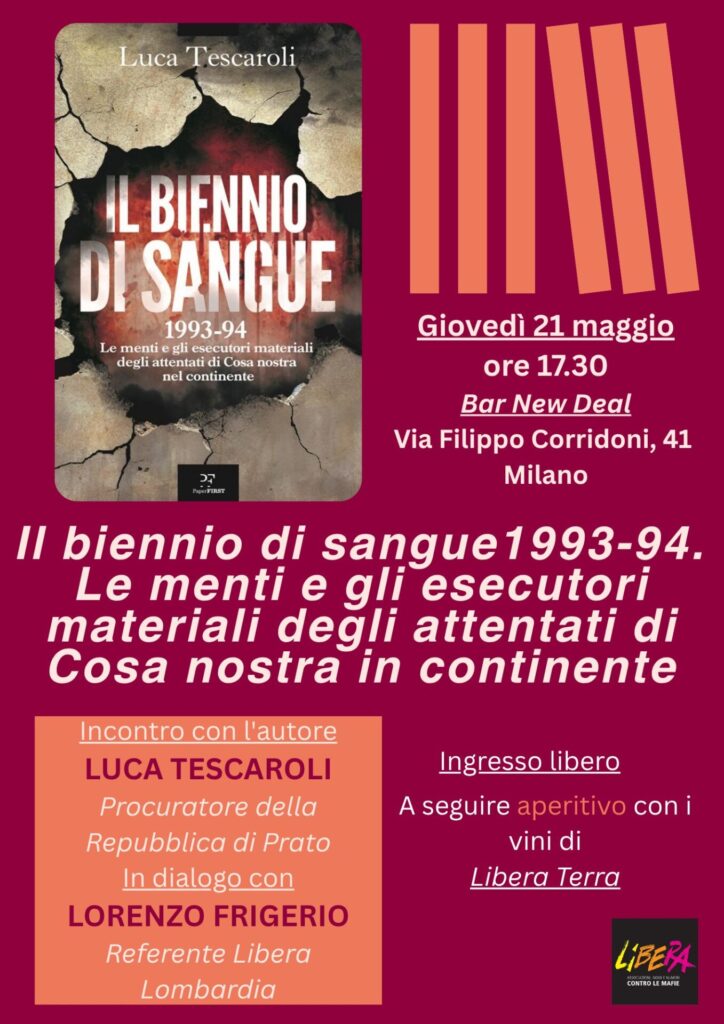 Libera Lombardia 2026 Bar New Deal Luca Tescaroli