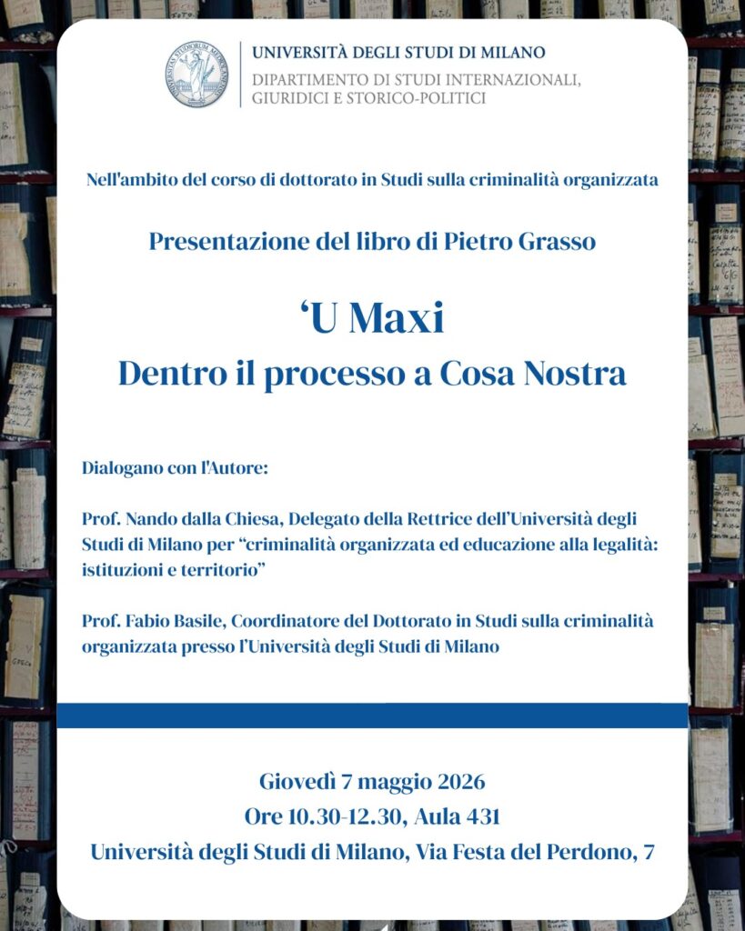 Locandina Pietro Grasso 7 maggio